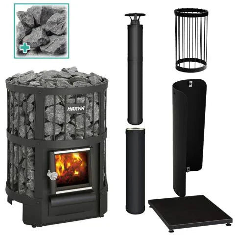 Harvia Legend 150 Sauna Stove Package-Harvia-Black Steel-HQ Sauna