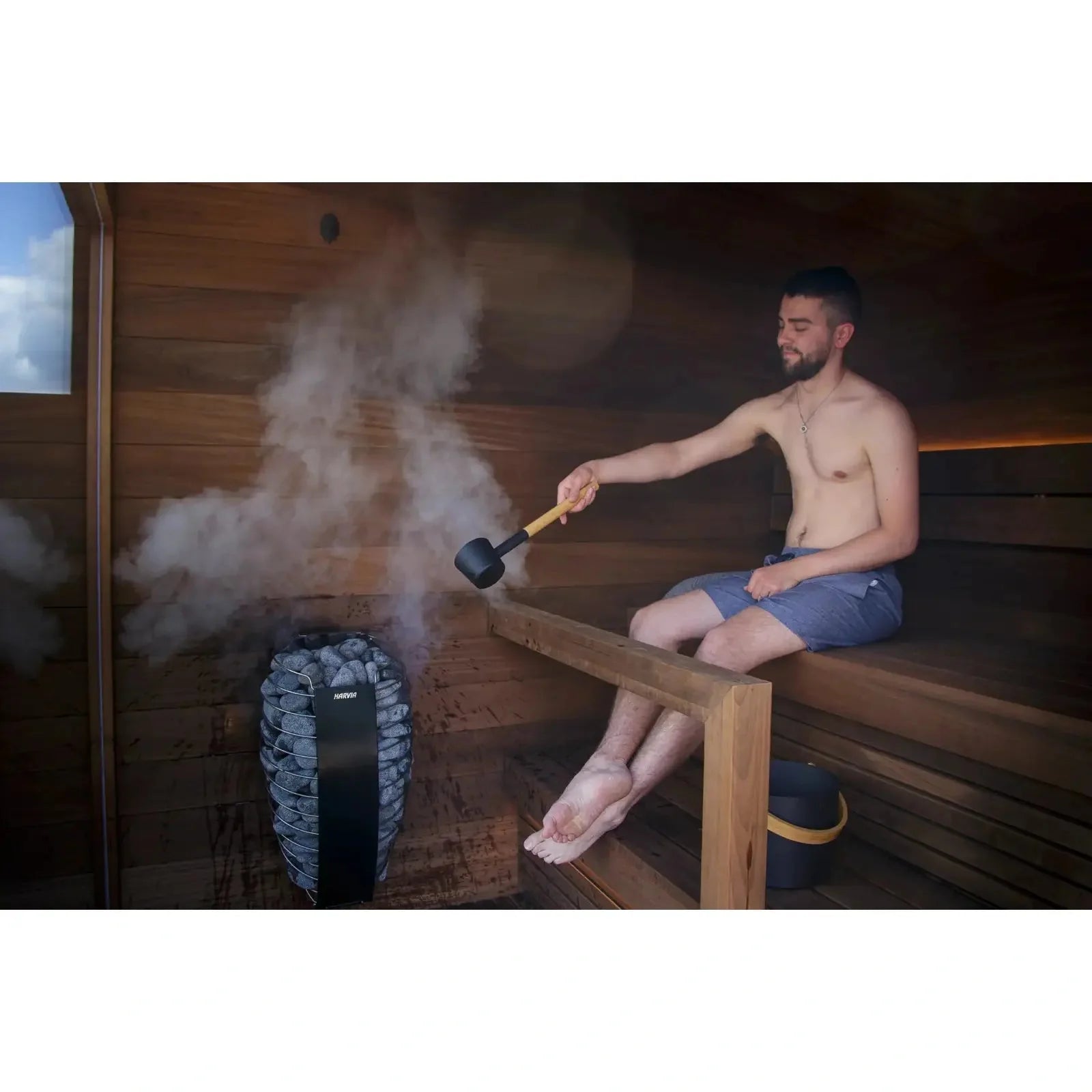 Harvia Spirit SP60E Electric Sauna Heater Package-Harvia-240V/1PH (Home Use)-Xenio CX30 + WiFi Control Package-HQ Sauna