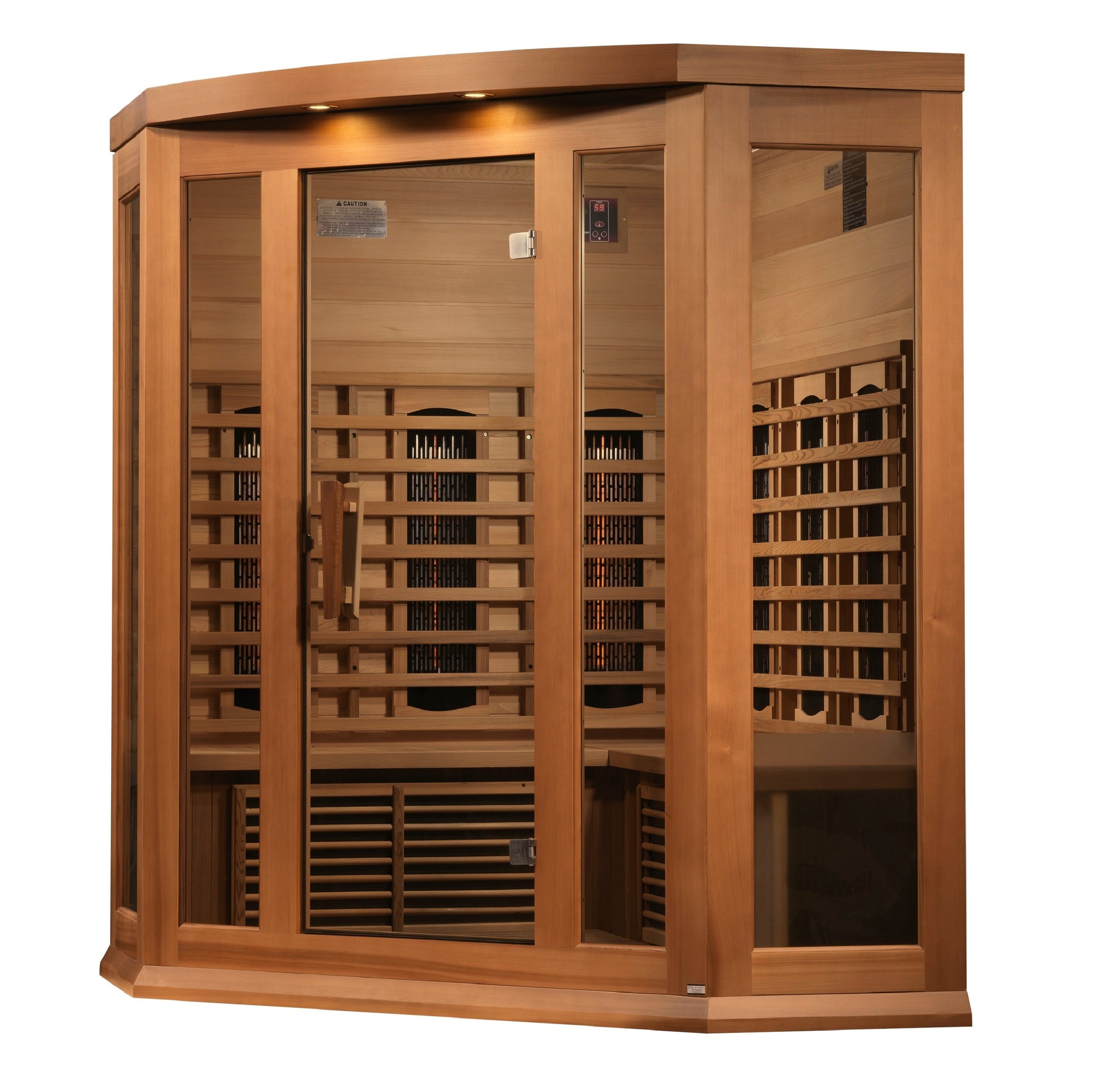 Maxxus 3-Person Corner Full Spectrum Near Zero EMF FAR Infrared Sauna-Maxxus Saunas-HQ Sauna