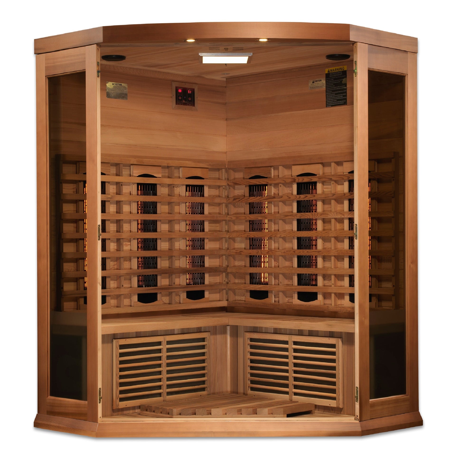 Maxxus 3-Person Corner Full Spectrum Near Zero EMF FAR Infrared Sauna-Maxxus Saunas-HQ Sauna