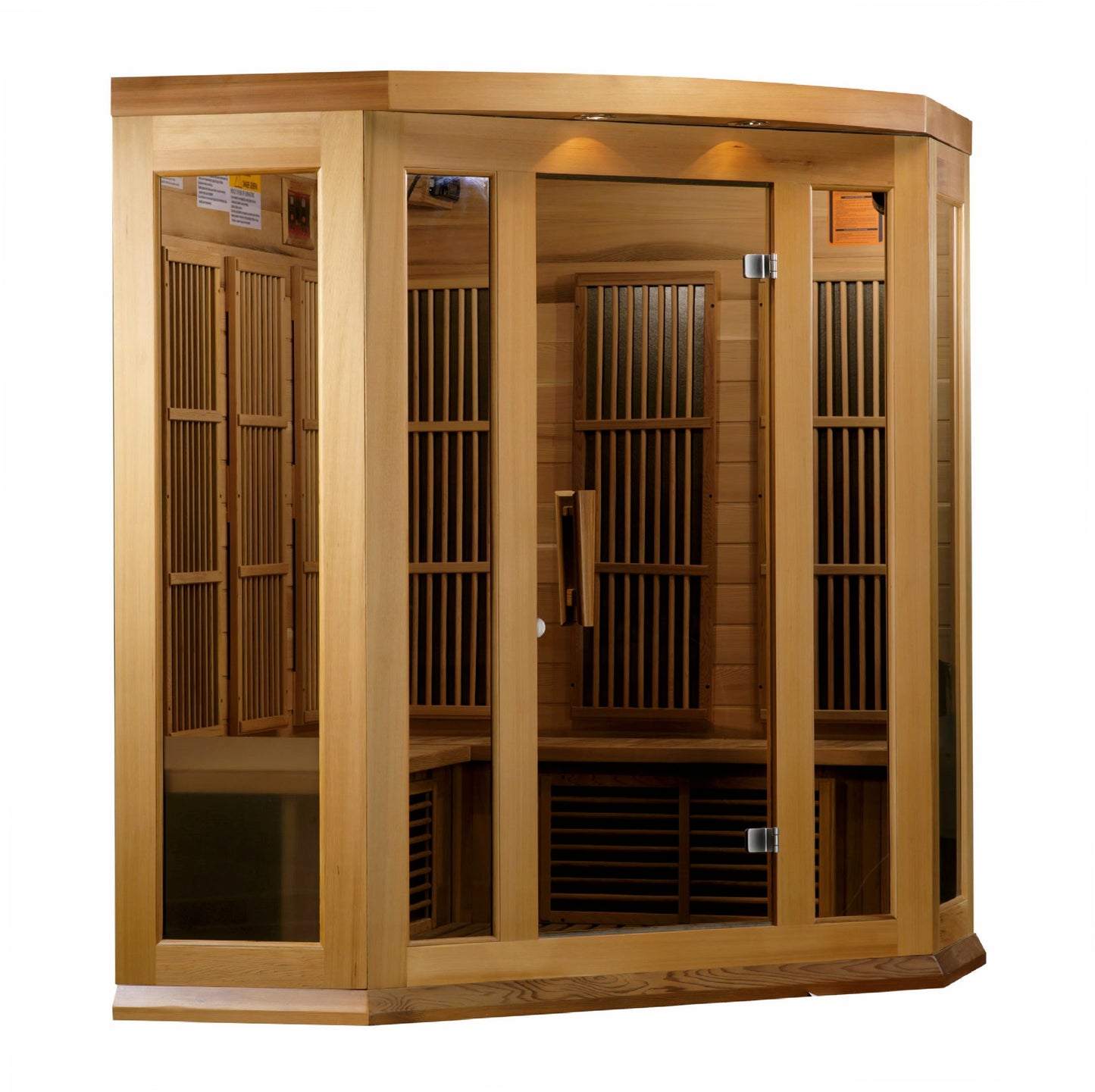 Maxxus 3-Person Corner Low EMF FAR Infrared Sauna-Maxxus Saunas-HQ Sauna