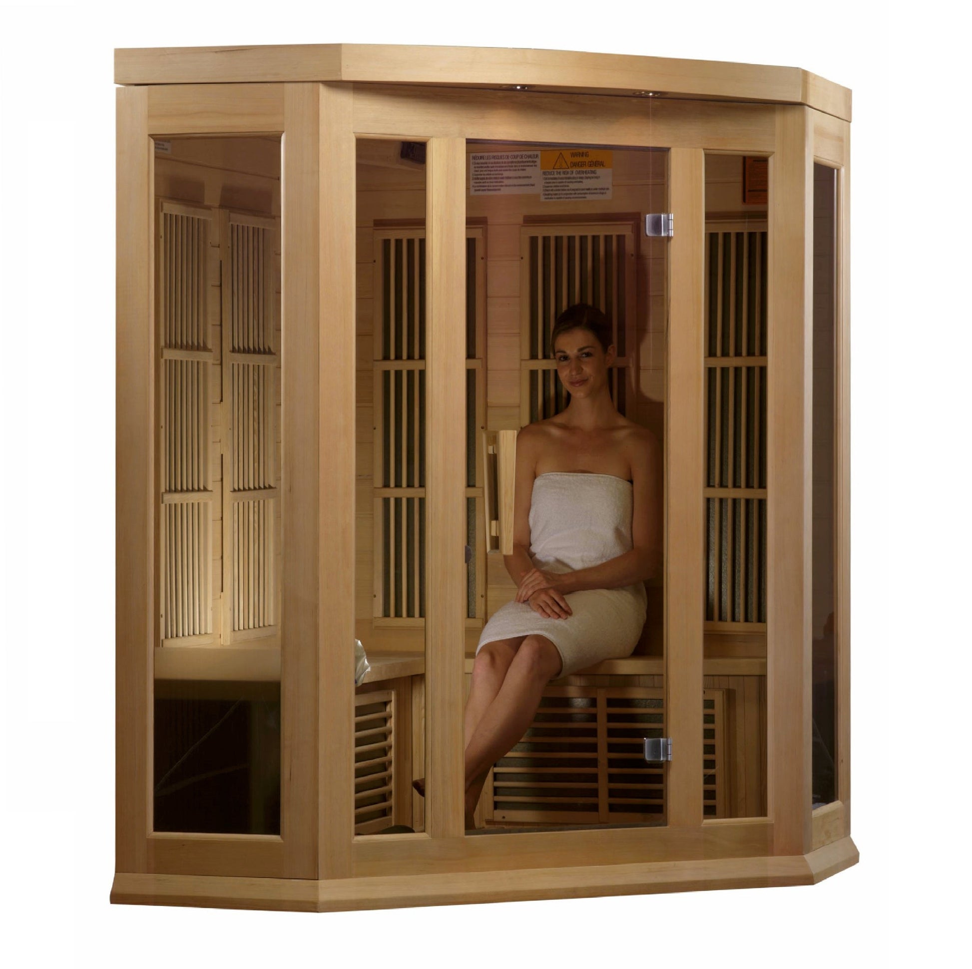 Maxxus 3-Person Corner Low EMF FAR Infrared Sauna MX-K356-01-Maxxus Saunas-HQ Sauna