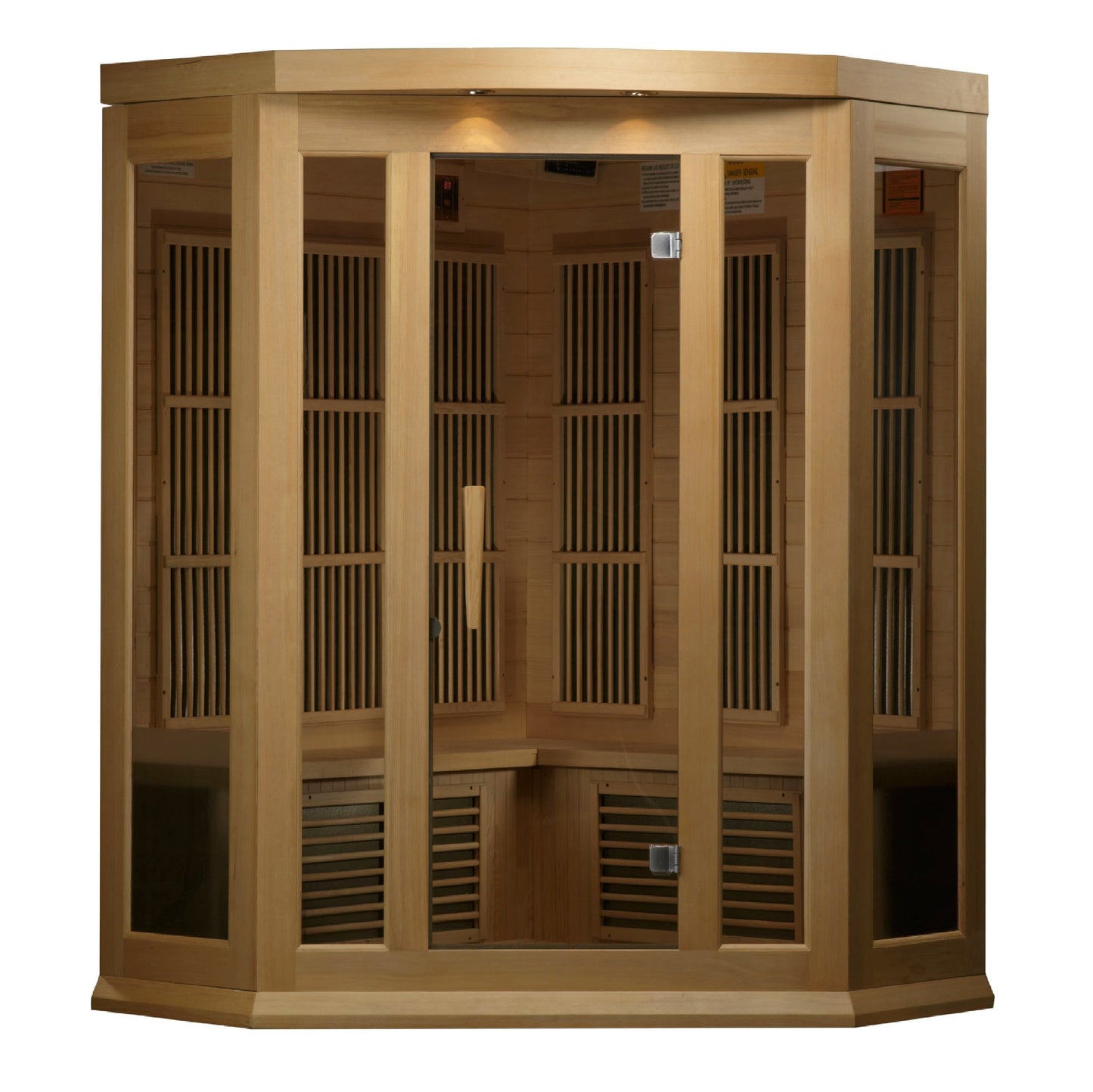 Maxxus 3-Person Corner Low EMF FAR Infrared Sauna MX-K356-01-Maxxus Saunas-HQ Sauna