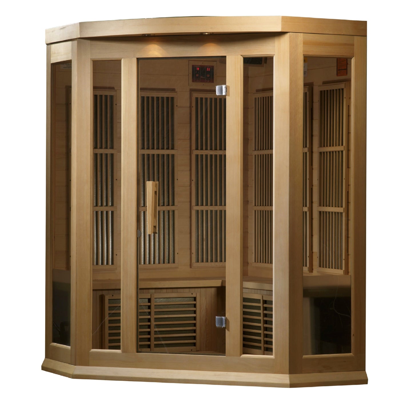 Maxxus 3-Person Corner Low EMF FAR Infrared Sauna MX-K356-01-Maxxus Saunas-HQ Sauna