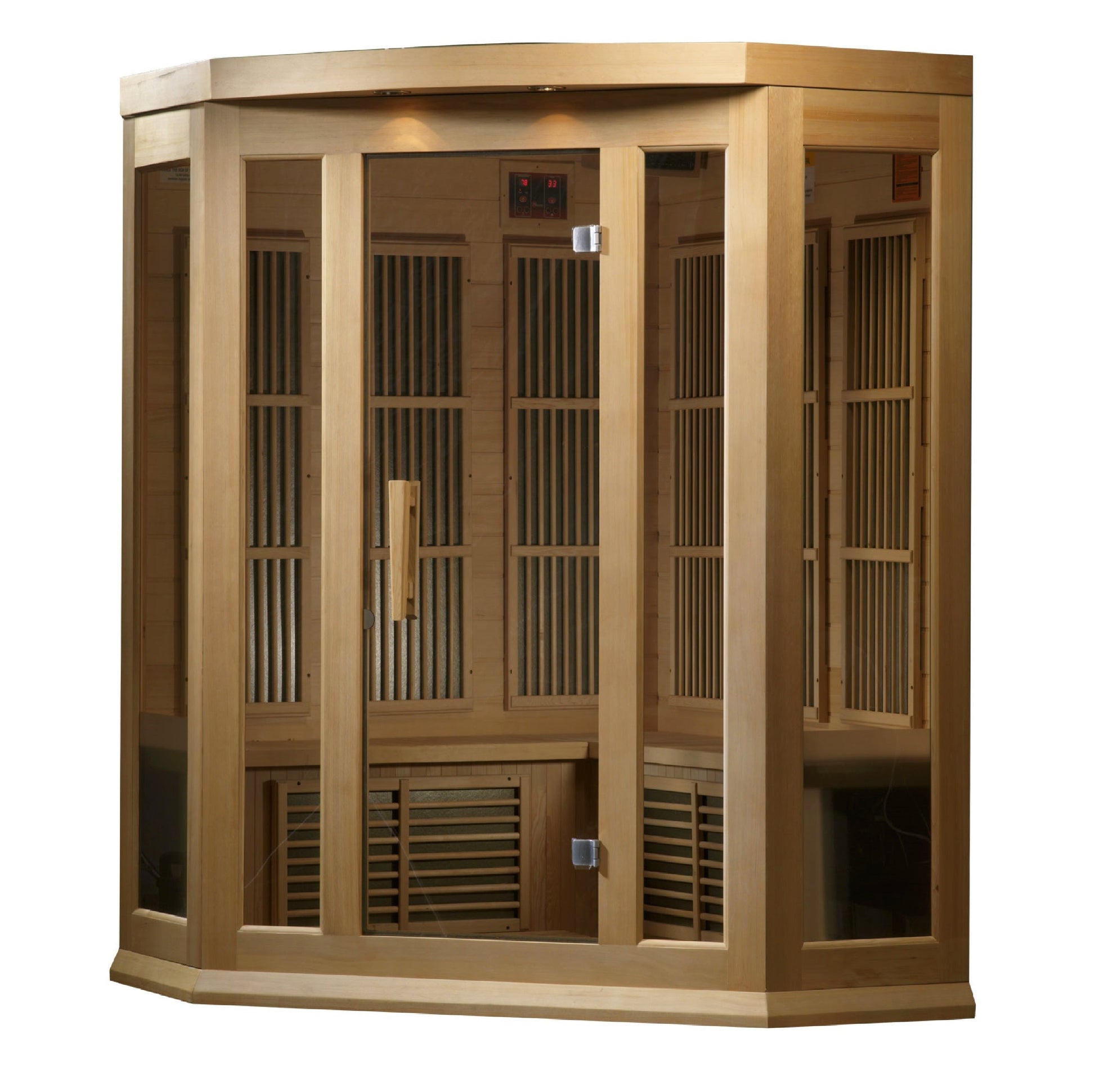 Maxxus 3-Person Corner Low EMF FAR Infrared Sauna MX-K356-01-Maxxus Saunas-HQ Sauna