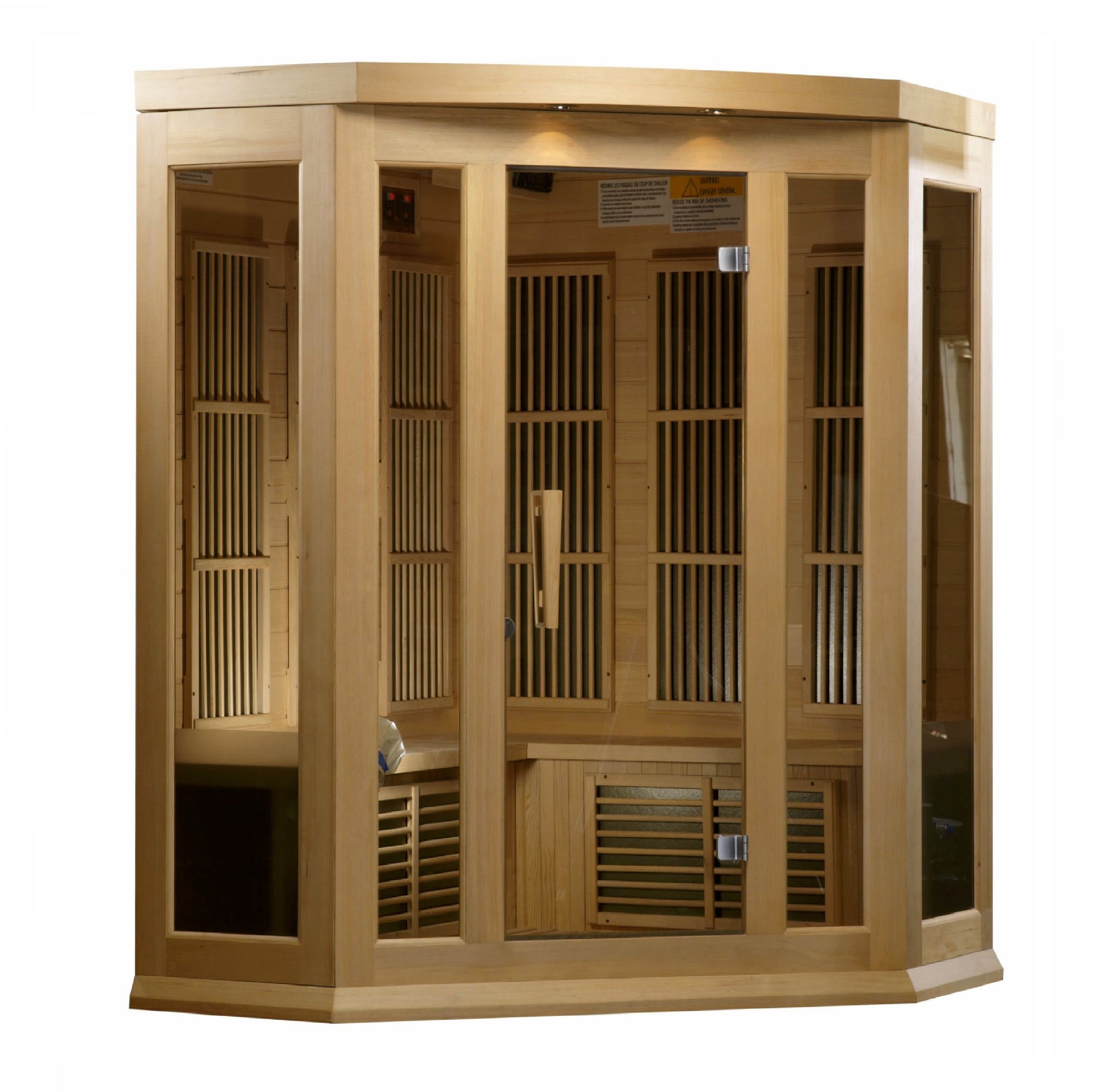 Maxxus 3-Person Corner Low EMF FAR Infrared Sauna MX-K356-01-Maxxus Saunas-HQ Sauna