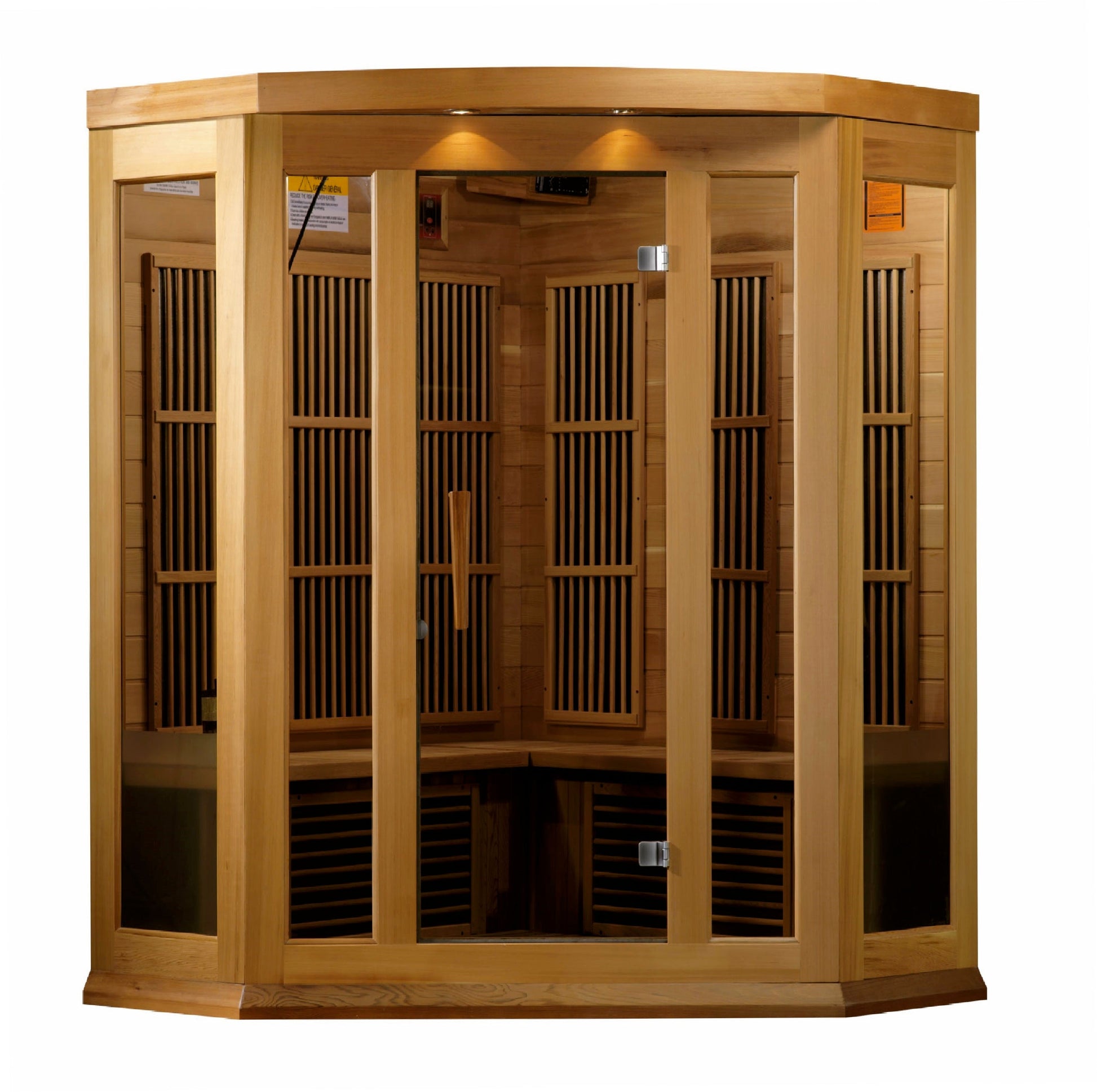 Maxxus 3-Person Corner Low EMF FAR Infrared Sauna-Maxxus Saunas-HQ Sauna