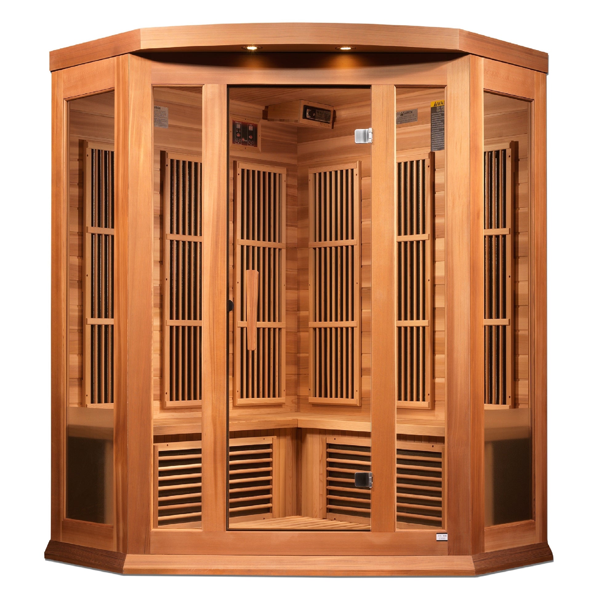 Maxxus 3-Person Corner Near Zero EMF FAR Infrared Sauna-Maxxus Saunas-HQ Sauna