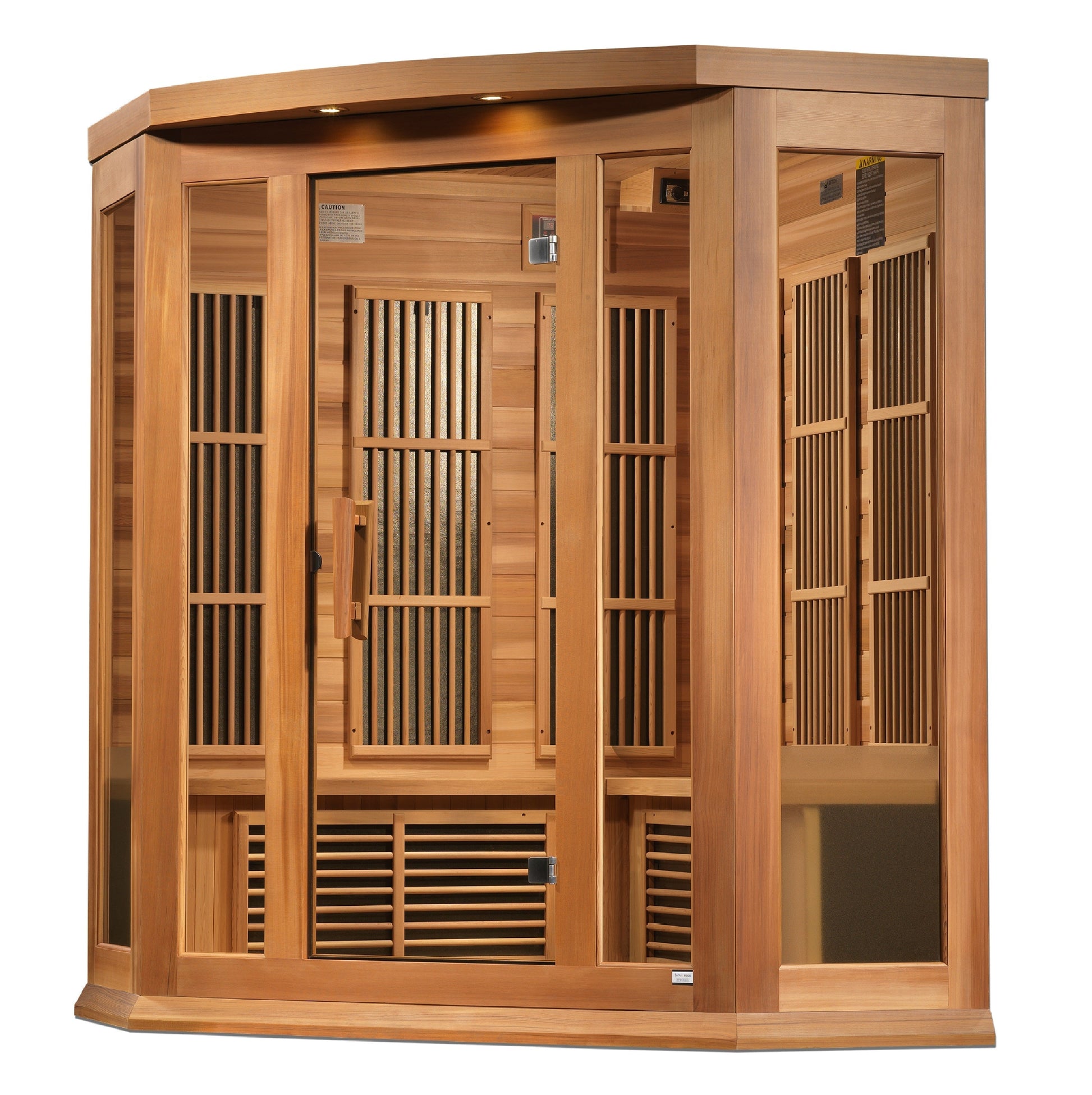 Maxxus 3-Person Corner Near Zero EMF FAR Infrared Sauna-Maxxus Saunas-HQ Sauna