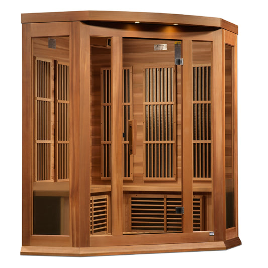 Maxxus 3-Person Corner Near Zero EMF FAR Infrared Sauna-Maxxus Saunas-HQ Sauna