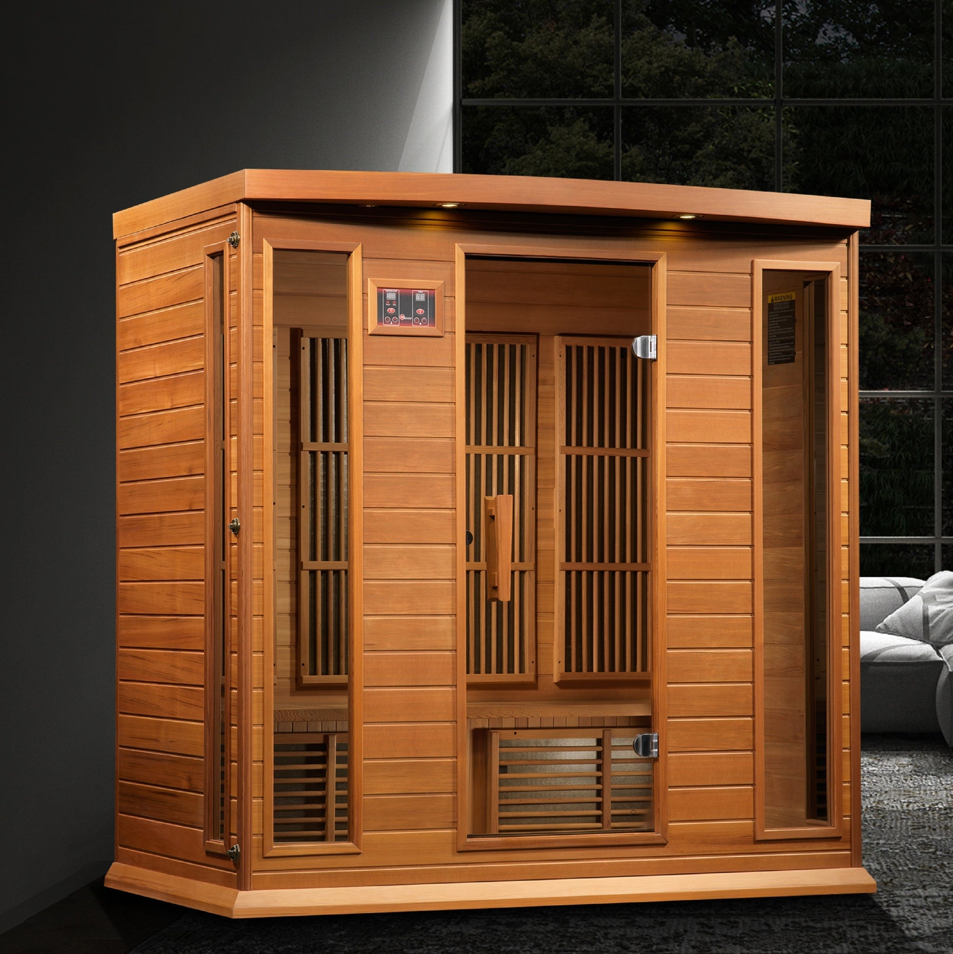 Maxxus 4-Person Corner Near Zero EMF FAR Infrared Sauna-Maxxus Saunas-HQ Sauna