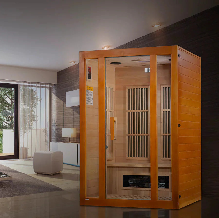 Maxxus "Aspen" Dual Tech 2 person Low EMF FAR Infrared Sauna Canadian Hemlock-Maxxus Saunas-HQ Sauna